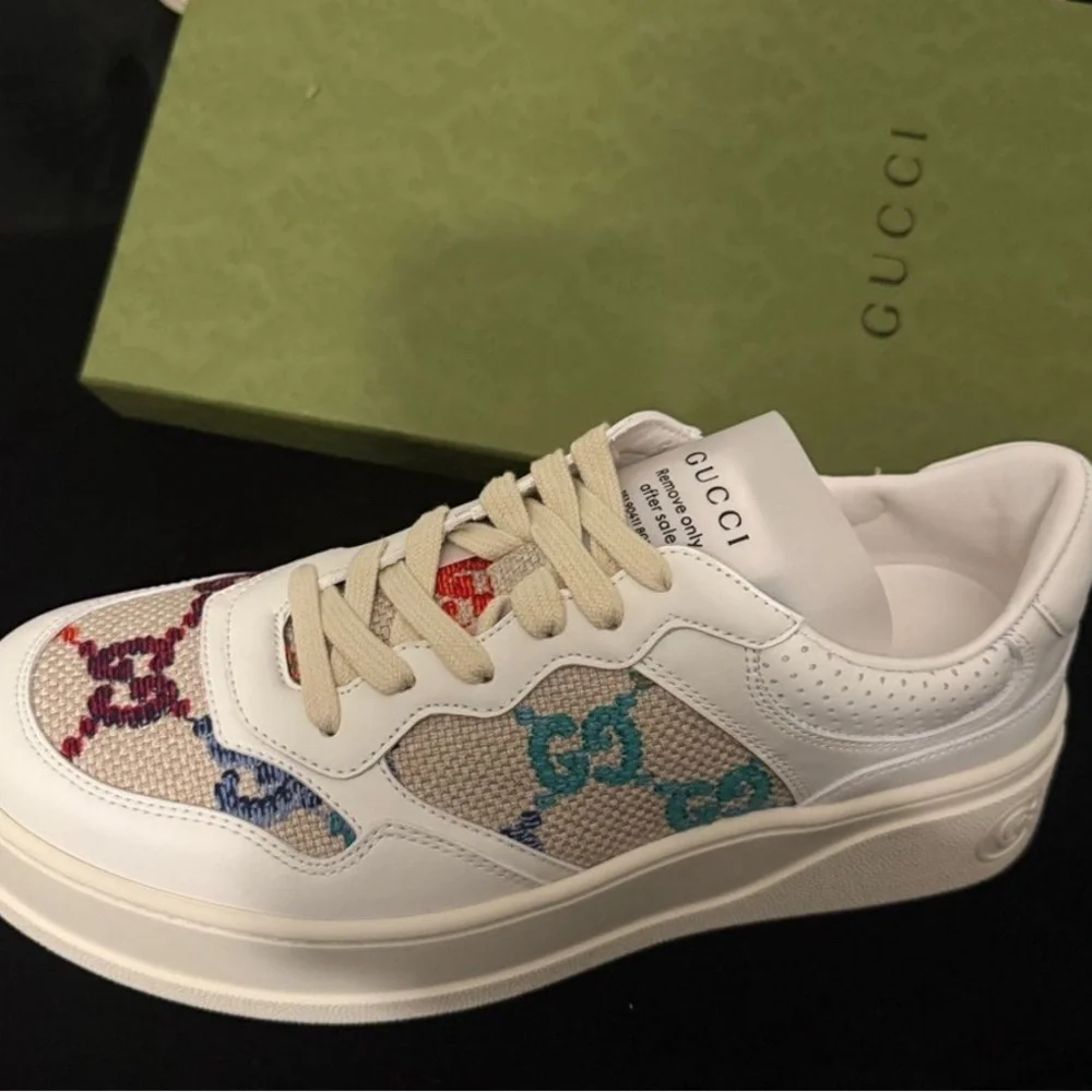 New in box Authentic Gucci Women’s Multicolor GG Canvas Sneakers Women 11